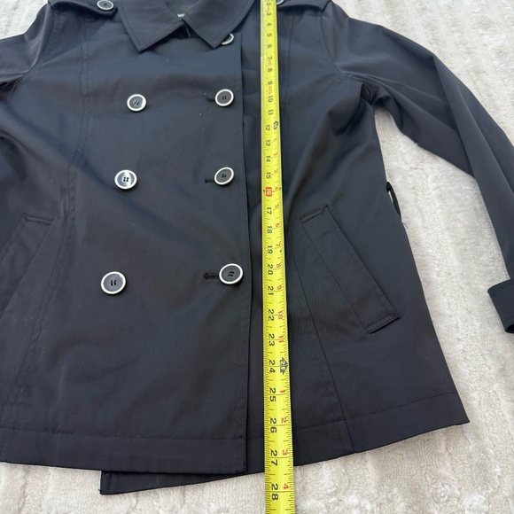 Weatherproof Garment Company Black Double Breasted Trench Rain Coat Size Medium - Picture 4 of 7